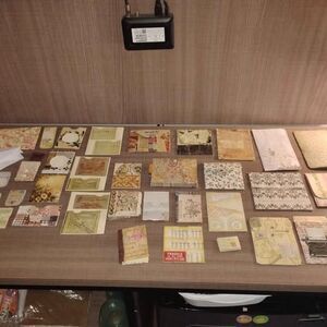 37 pieces of handmade ephemera for junk journals